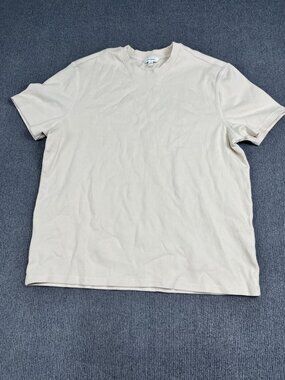 Banana Republic Mens Beige Ribbed Crewneck T-Shirt XL